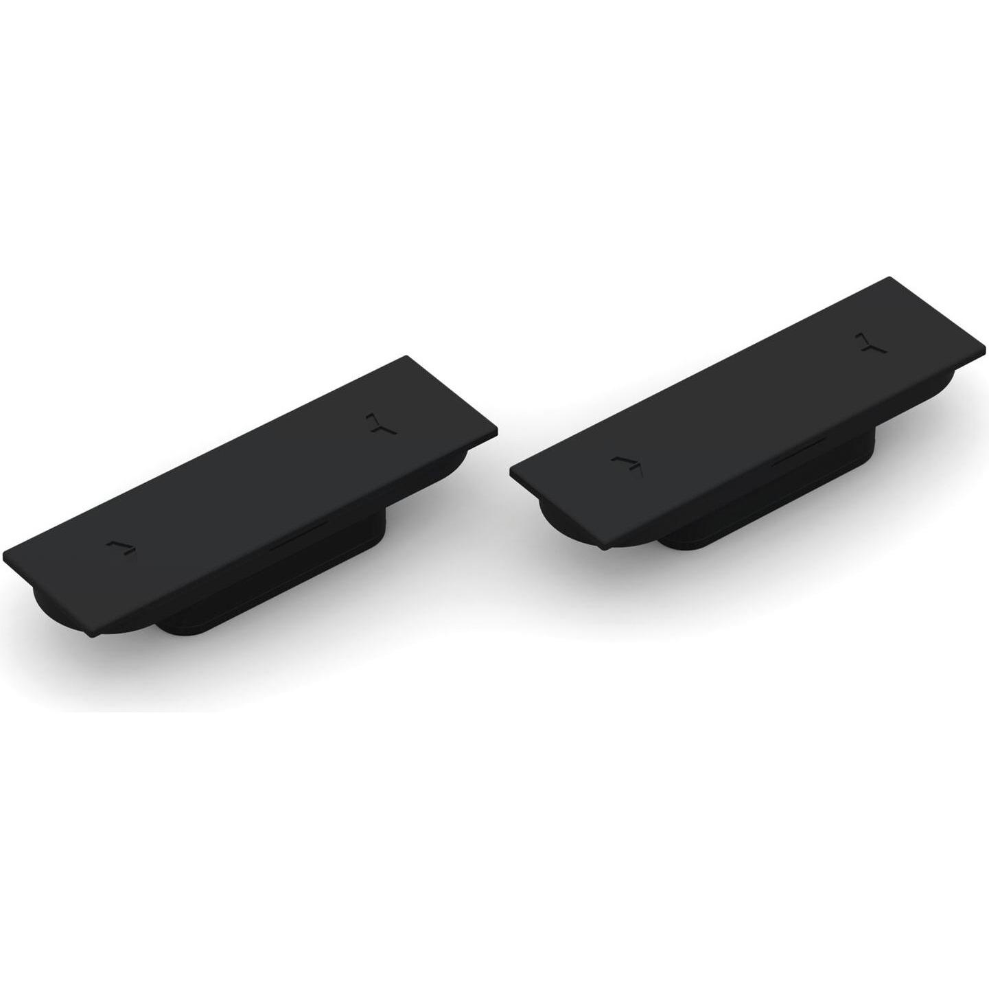 Rieffel, Türbeschlag + Scharnier, Türmagnet Magnotica Pro SE, 73 x 22 mm, Abdeckkappe rechteckig, Zamak schwarz