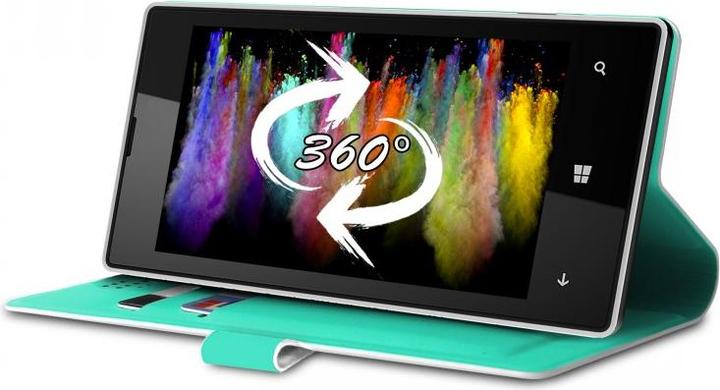 Actual product image Puro Uniwallet Bi-Color - Universal 360 ° swivel case with card slots, dydis XXL (balta) (Universal)