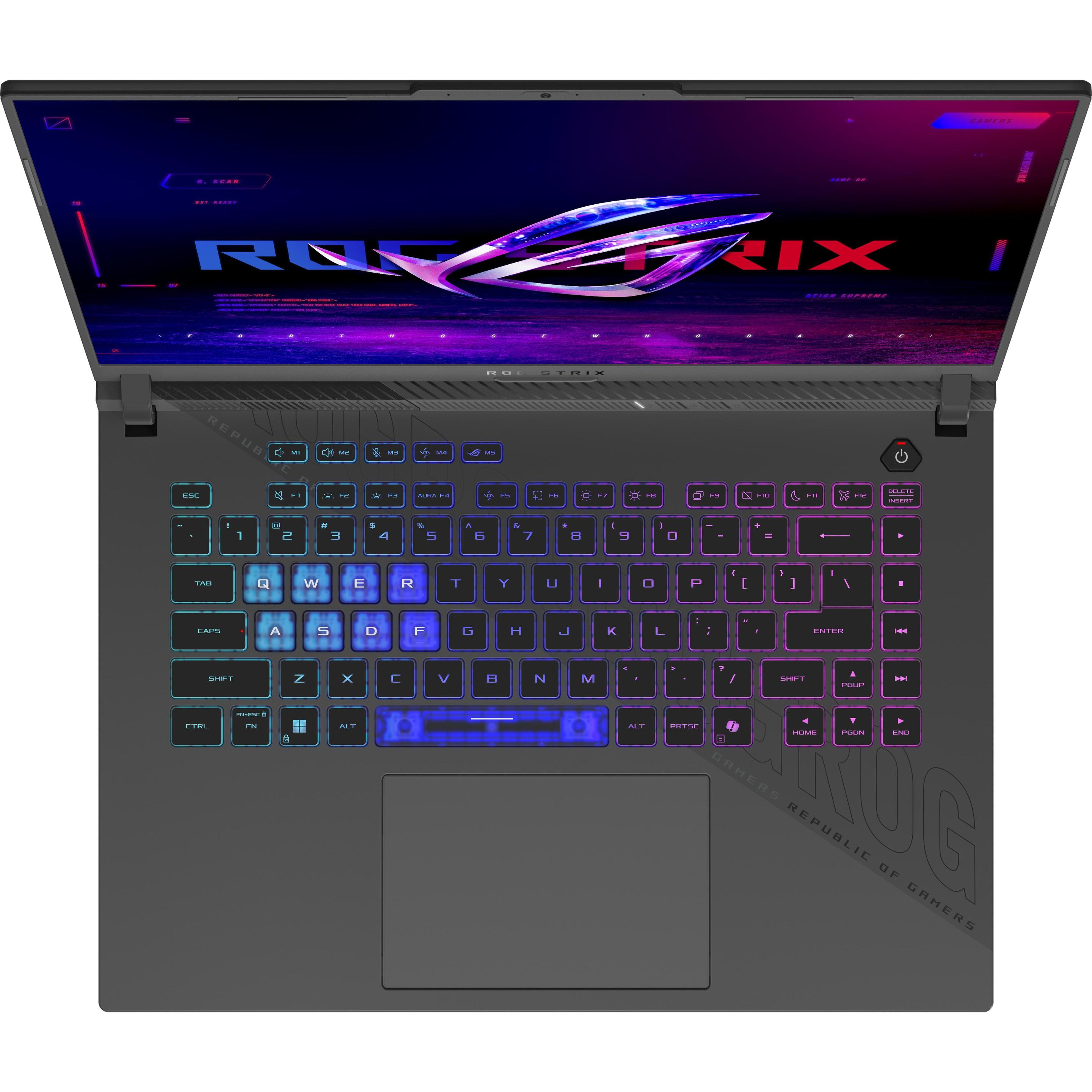 ASUS ROG Strix G16 RTX 5070 Ti (16", 1000 GB, 32 GB, DE, AMD Ryzen 9 8940HX), Notebook, Grau