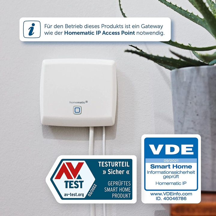 Actual product image Homematic IP Smart Home Radiator Thermostat HMIP-eTRV-2