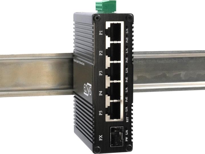 Produktbild Exsys Web-Managed Mini PoE+ Switch 5x 1 Gbit/s + 1x SFP (6 Ports)