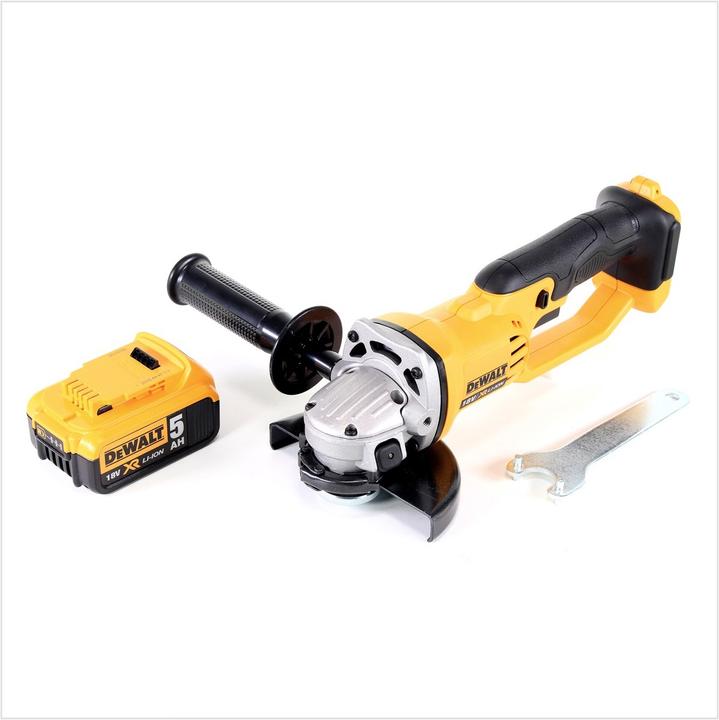 Productafbeelding DeWalt DCG 412 Accu haakse slijper 18V 125mm + 1x accu 5.0Ah - zonder lader (125 mm)