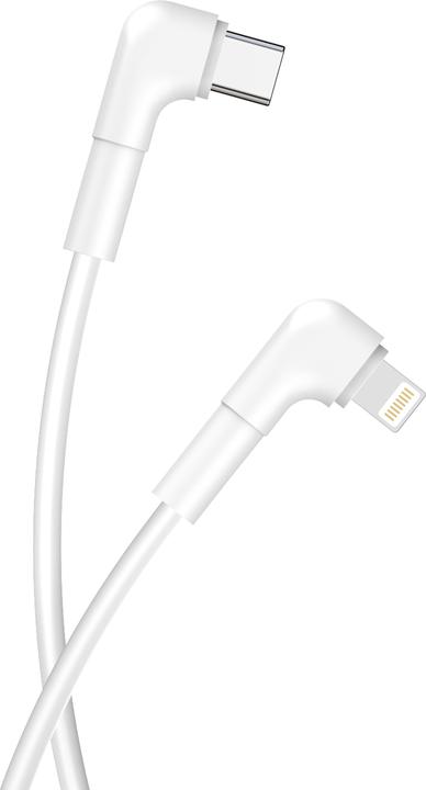 Produktbild Maxlife MXUC-09 Winkelkabel USB-C - Lightning 1,0 m 27W weiss (1 m, USB 3.2 Gen 1, 27 W)