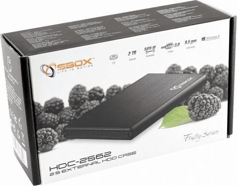 Image du produit Sbox 2.5 External HDD Case HDC-2562 blackberry juodas (2.5")