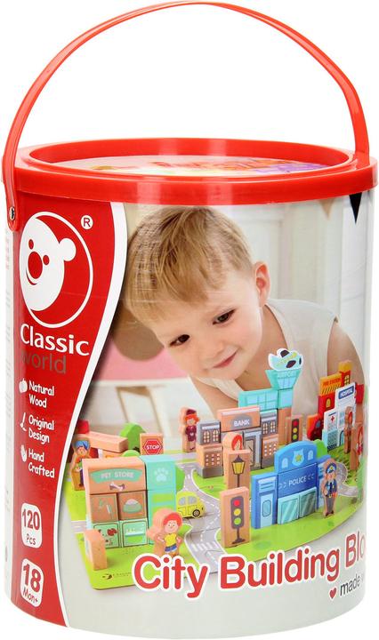 Actual product image Classic World wooden blocks city, 120dlg.