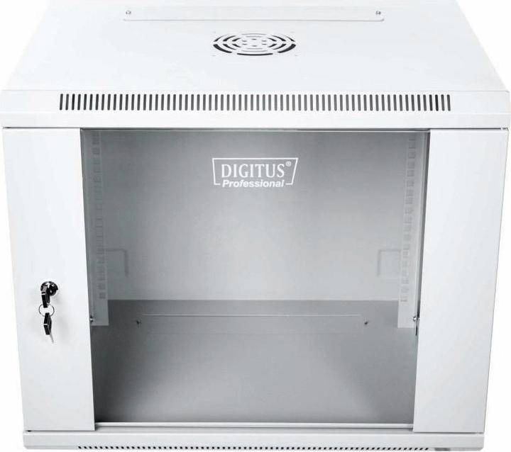 Actual product image Digitus CATlink Wallmount cabinet 9U, 600x450mm, grey RAL 7035 (9 RU, 19 inch rack)