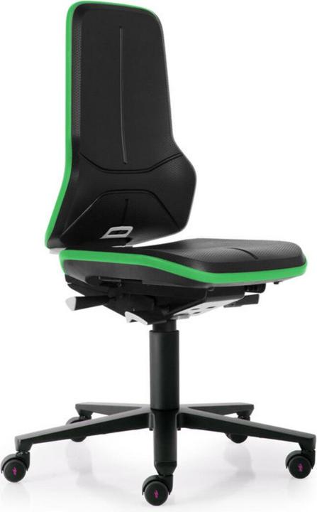 Produktbild Bimos Arbeitsstuhl Neon 2, mit Rollen, ESD, Permanentkontakt, grün (45 - 62 cm)