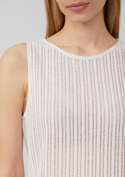 Produktbild S.Oliver T-Shirt Transparentes Jersey-Top mit Rundhalsausschnitt (46)
