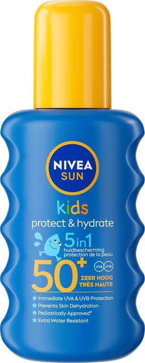 Produktbild NIVEA Kinder Farbiges Sonnenspray SPF 50+ 200g (Sonnenspray, SPF 50, 200 ml, 200 g)