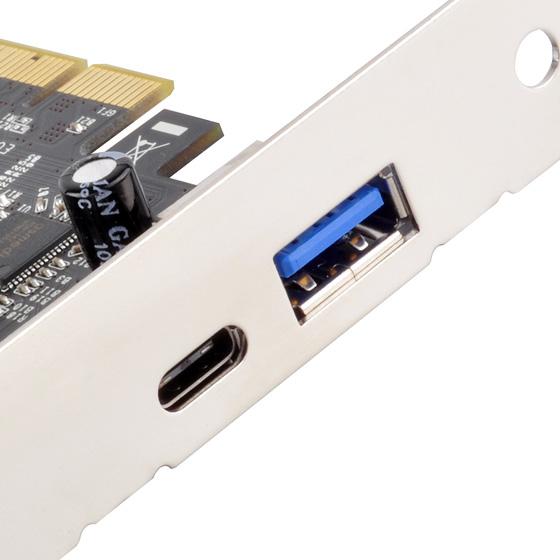 Actual product image Silverstone PCI Express Card SST-ECU03 USB 3.1 (Type A+C)