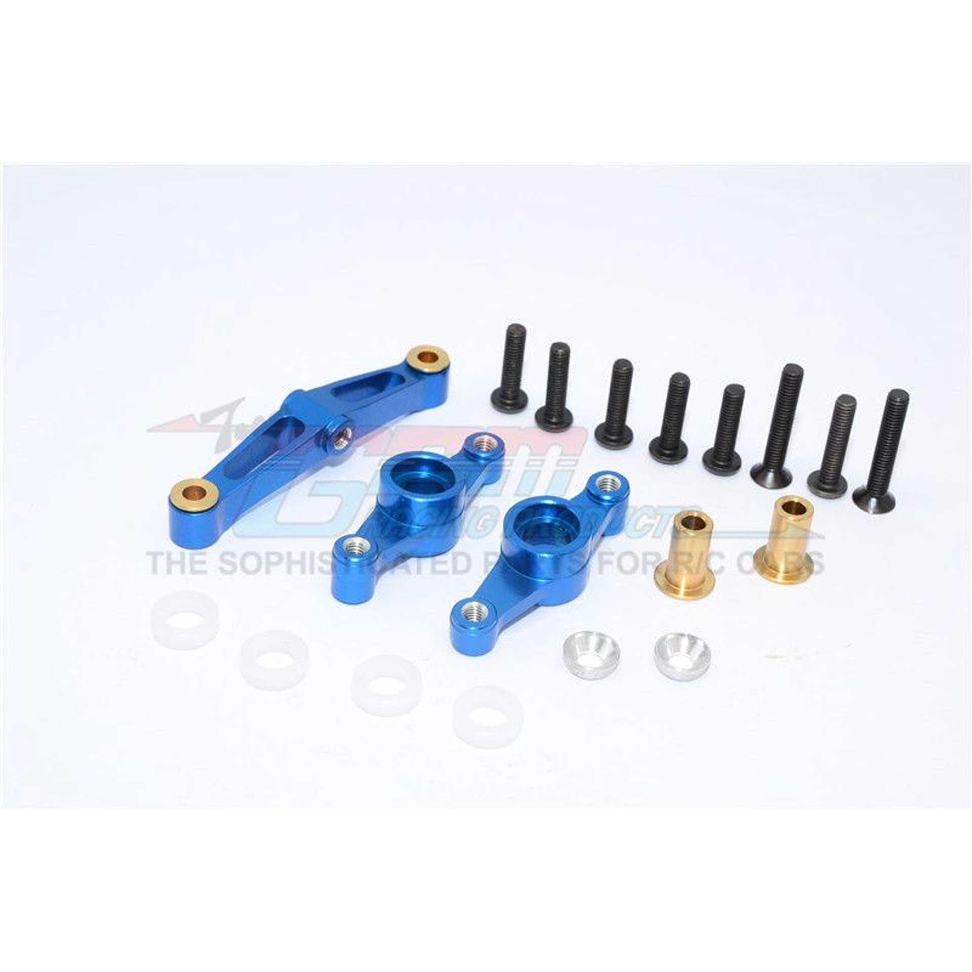 GPM Aluminium Lenkungs-Set blau Tamiya TT02