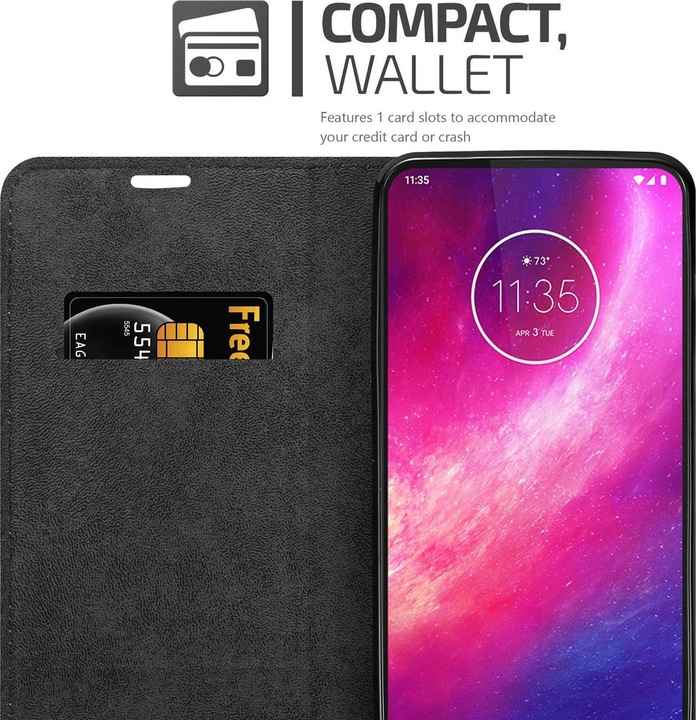 Produktbild Cadorabo Book Invisible Magnet Cover (Motorola One Hyper)