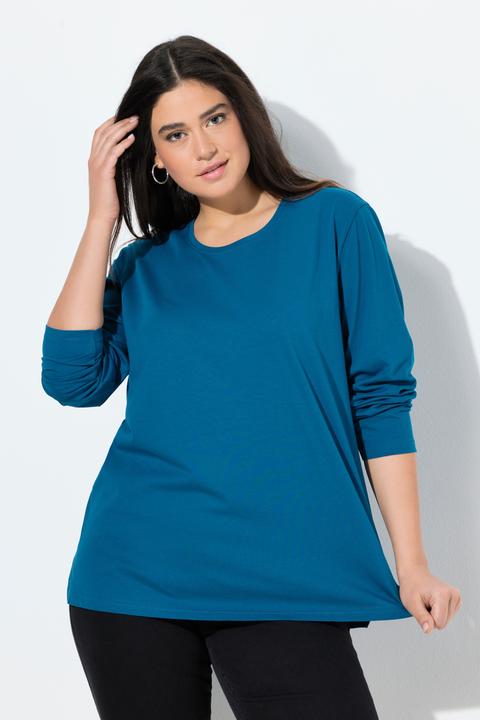 Image du produit Ulla Popken T-shirt décontracté à col rond et manches longues (46, 48)