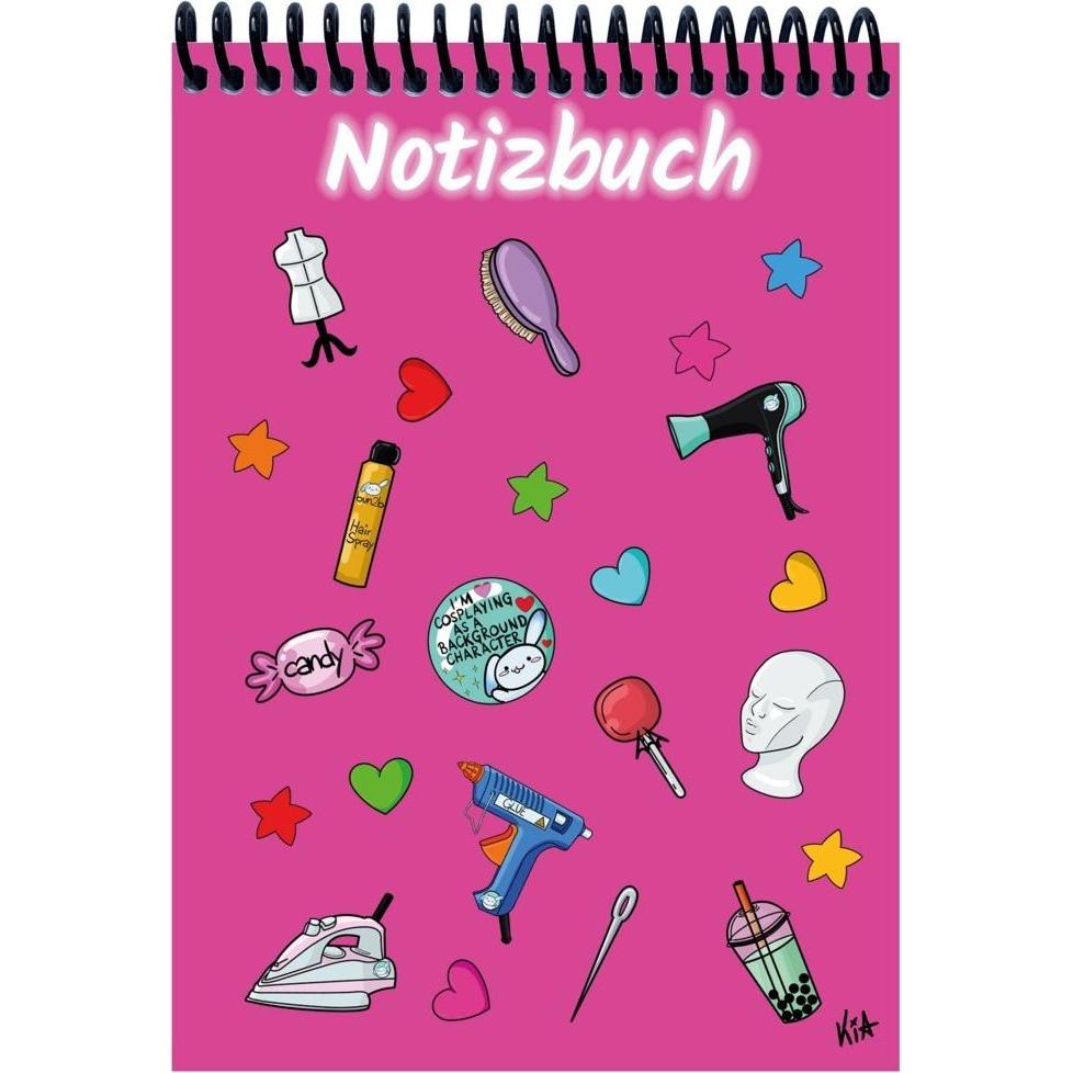 E & Z, Heft + Block, A 5 Notizbuch Manga Items, pink, blanko (A5)