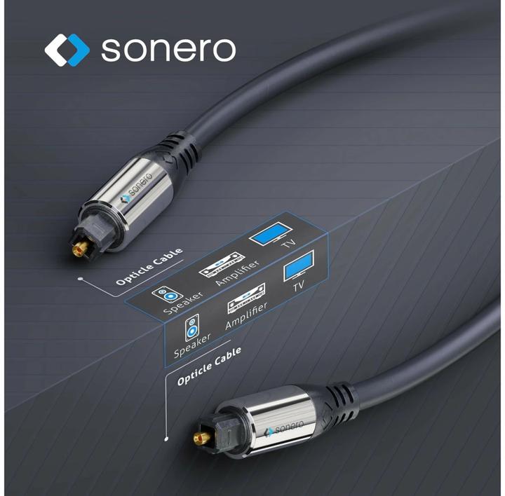 Image du produit Sonero Toslink – Toslink (10 m, Câble Toslink)