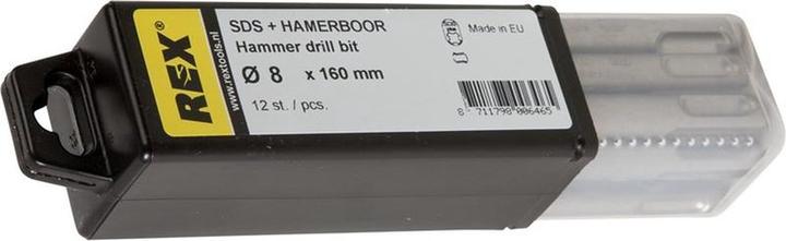 Hamerboor - 8 mm x 50/110 mm - 12 Stücke - für Beton und Stein - für SDS -plus -Bohrkopf (8 mm)