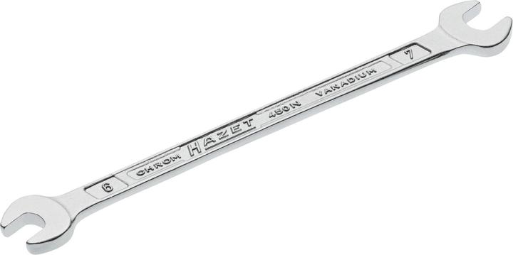 Actual product image HAZET Double open-end wrench 450N-6X7 ∙ Outside hexagon profile ∙ 6 x 7 mm