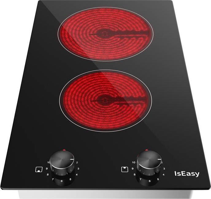 Actual product image IsEasy LT2V-30 dual zone induction stove with knobs