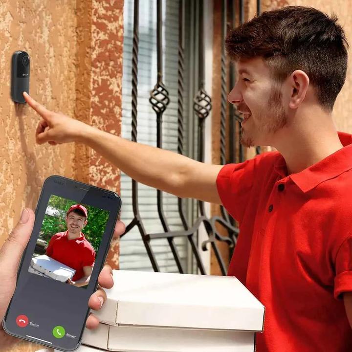 Produktbild Tellur Smart WiFi Video DoorBell 1080P, PIR, Wired black (WLAN)