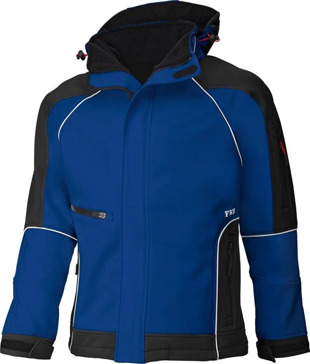 Productafbeelding FHB Softshell jas WALTER maat L royal/zwart (L)