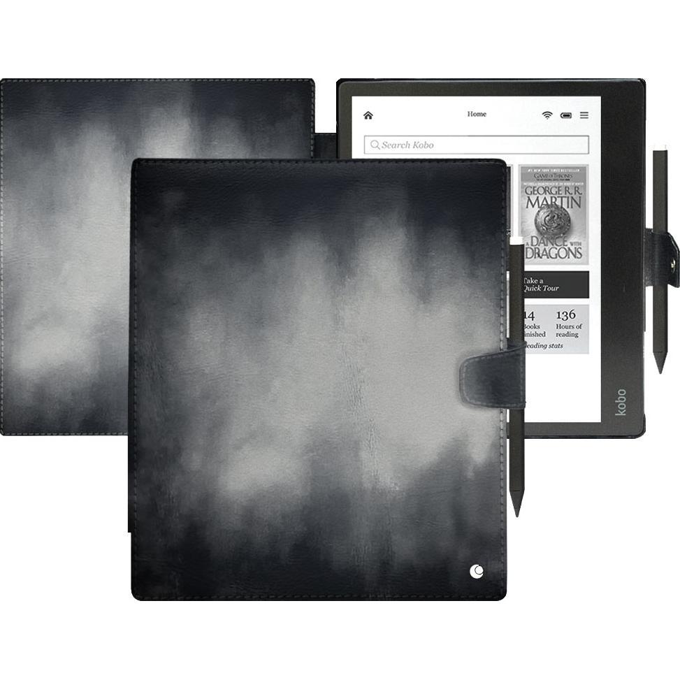 Noreve Lederschutzhülle horizontal (Kobo Elipsa 2E), Tablet Hülle, Grau