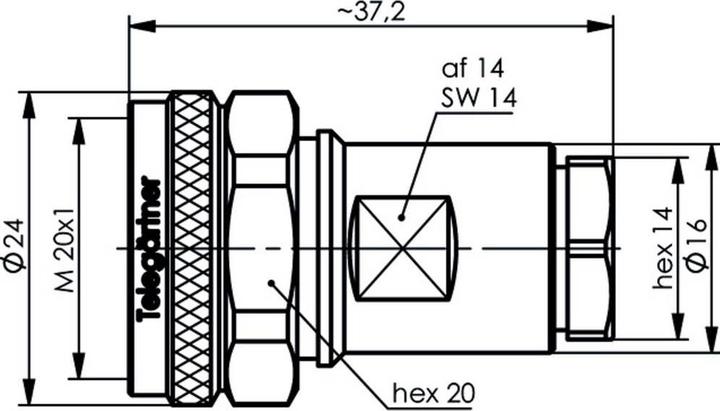 Actual product image Telegärtner 4.3-10 Plug connector