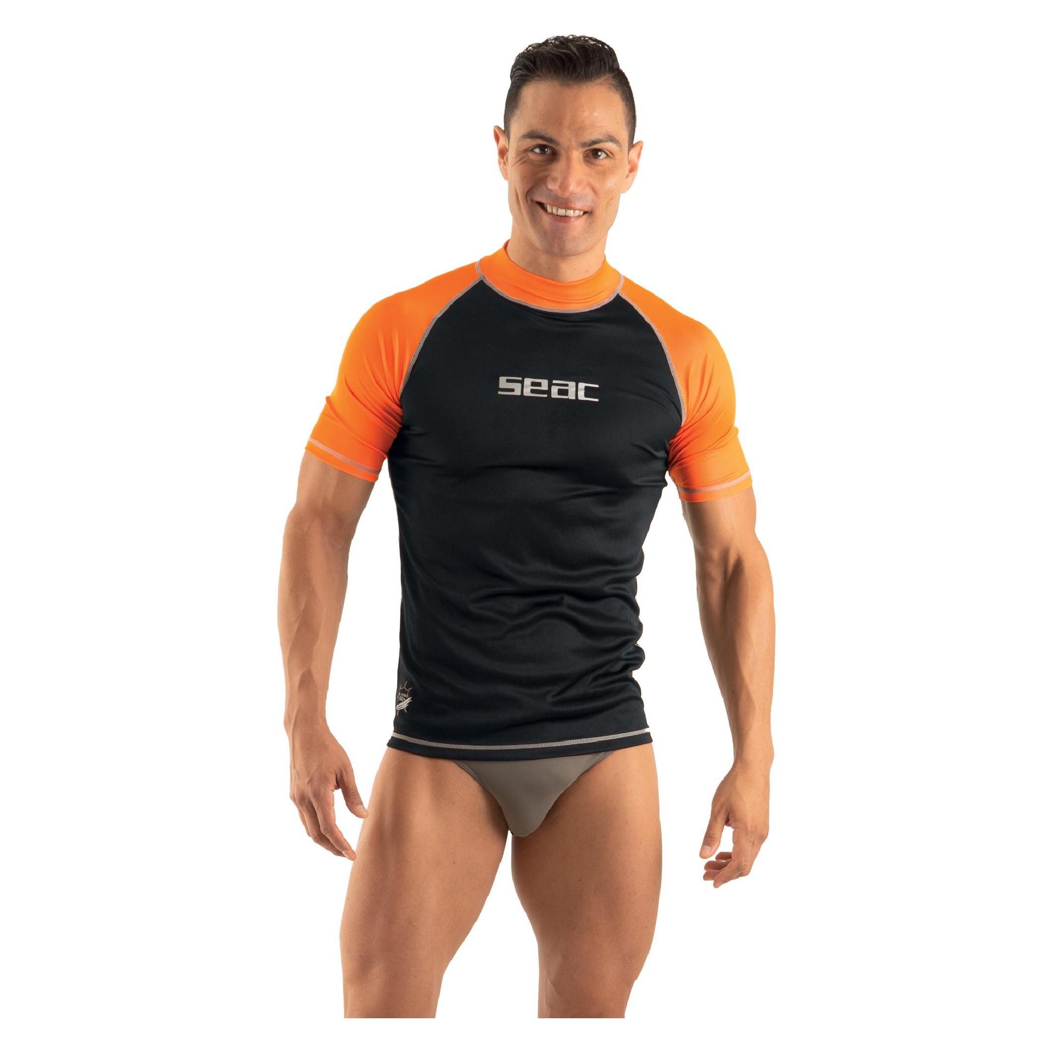 Seac, Herren, Badeshirts, TSun, Schwarz, (L)