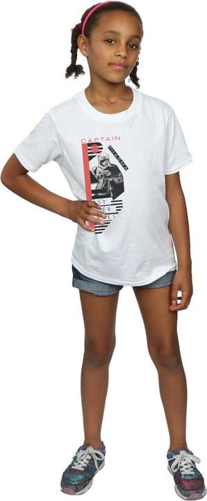 Actual product image Star Wars Girls The Last Jedi Captain Phasma Cotton T-Shirt (152, 158)