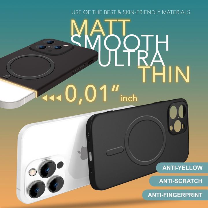 Actual product image Nalia Extremely thin 0.3mm hard case with MagSafe, matt cover (Apple iPhone 16 Pro)