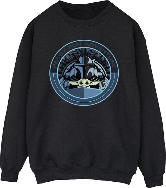 Actual product image Star Wars Mens The Mandalorian Grogu Ready For Adventure Sweatshirt (L)