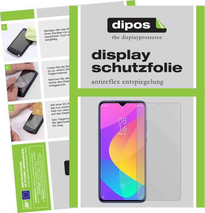 Dipos Displayschutzfolie Antireflex (2 Stück, Xiaomi Mi 9 Lite)