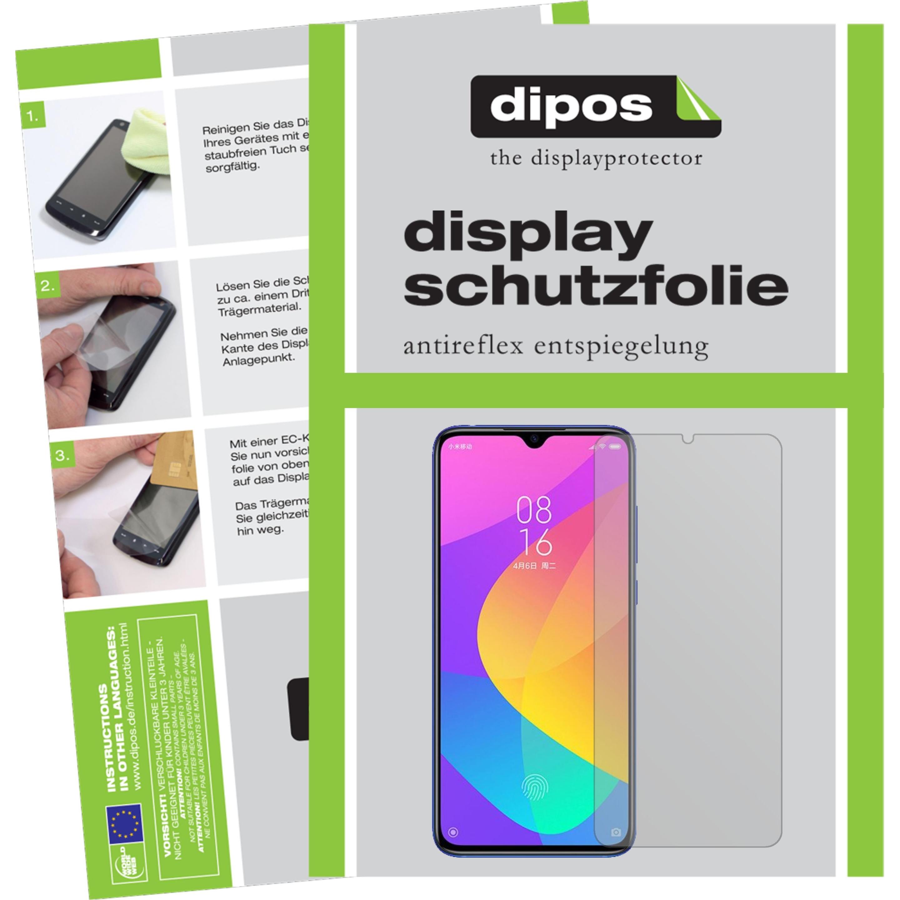 Dipos Displayschutzfolie Antireflex (6 Stück, Xiaomi Mi 9 Lite), Smartphone Schutzfolie, Transparent