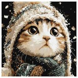 Ideyka Malen nach Zahlen - Schneekätzchen