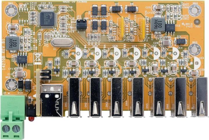 Image du produit Exsys Carte de concentrateur industriel USB 2.0 7 ports (USB-B, 7 Ports)