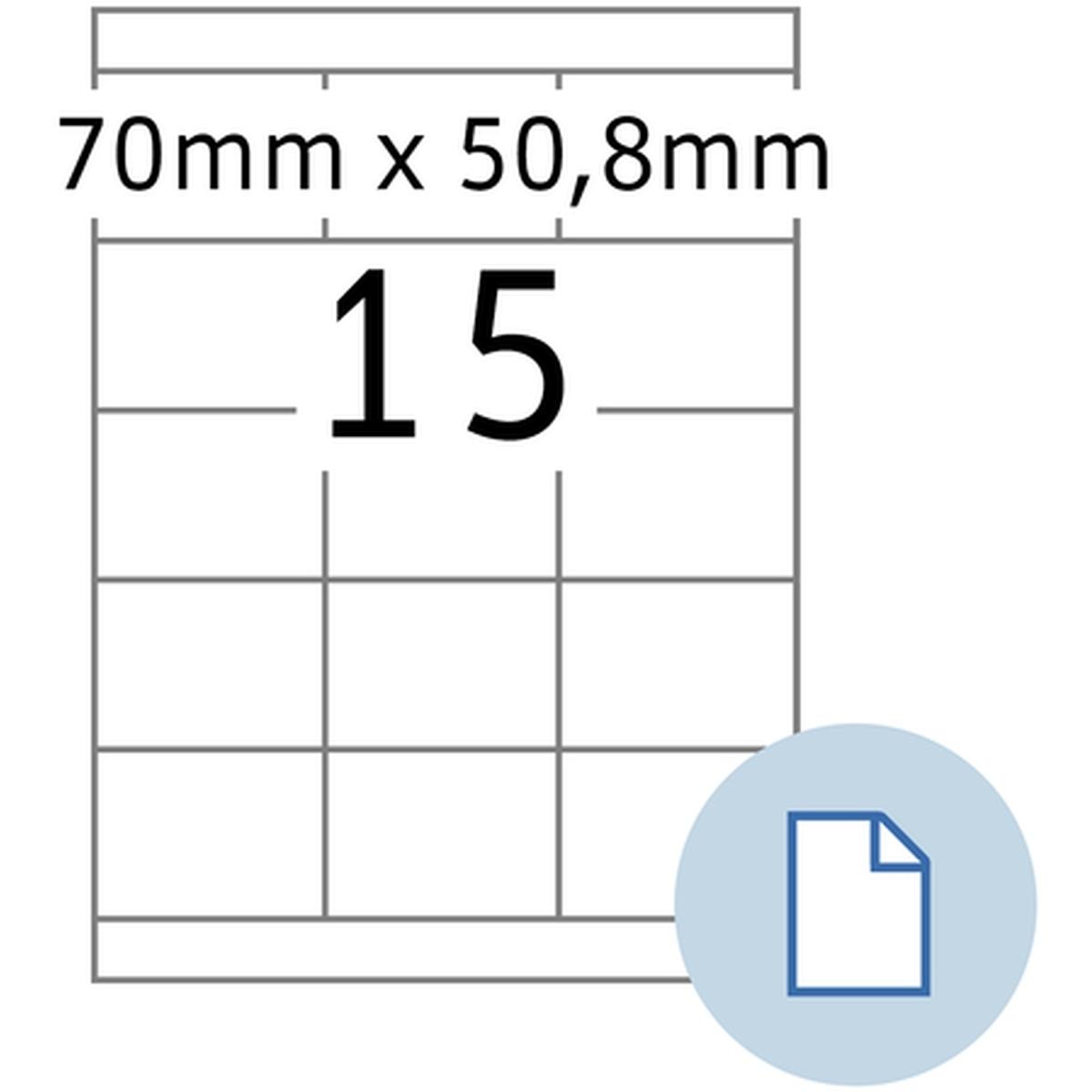 Herma, Etiketten, Universal-Etiketten DATAPRINT, 70 x 50,8 mm, weiß selbstklebend, permanent klebend, Chlor...