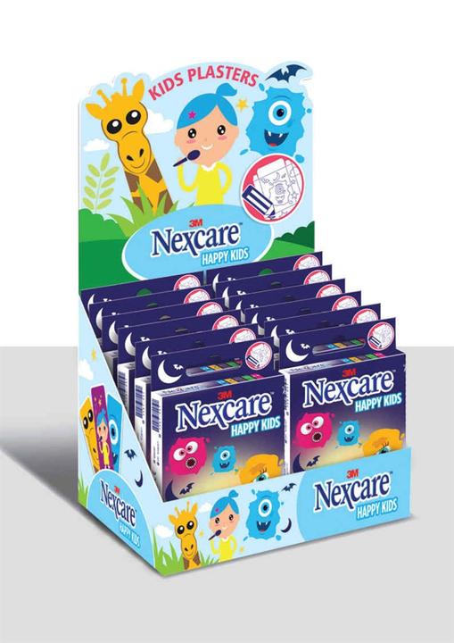 Produktbild 3M Display Kinderpflaster Happy Kids Monsters 12 Stück (1 x)