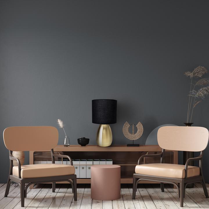 Produktbild Näve Tischleuchte Aurum H: 33 cm gold schwarz (E14)