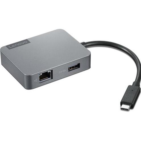 Thumbnail - Lenovo GX91A34575 (USB-C, 4 Ports), Dockingstation + USB Hub, Grau