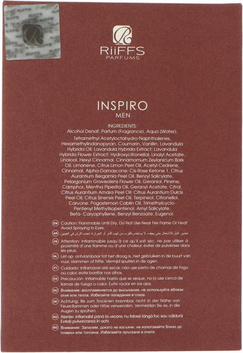 Immagine prodotto Riiffs Inspiro Uomo Eau De Parfum 100 Ml (Eau de parfum, 100 ml)