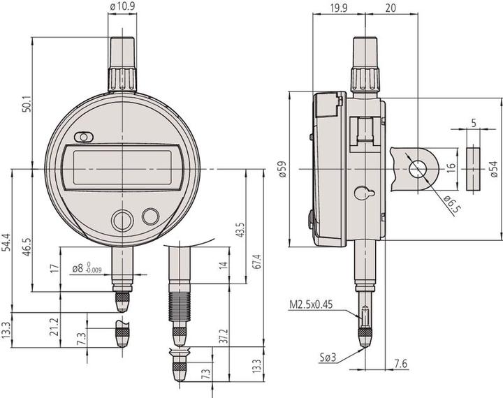 Actual product image Mitutoyo ID-S Dial gauge 543-781B (1.27 cm)