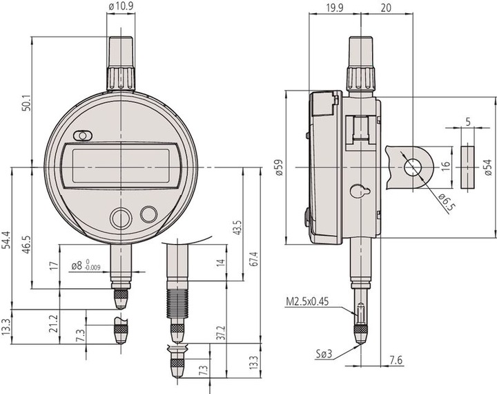 Actual product image Mitutoyo ID-S Dial gauge 543-781B (1.27 cm)