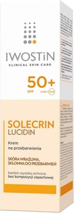 Actual product image Iwostin Solcrin Lucidin, Discolouration Cream, SPF 50+, 50 ml (Suntan cream, SPF 50+, 50 ml)