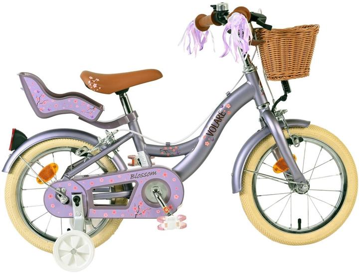 Image du produit Volare Blossom Kinderfiets - Meisjes - 14 inch - Paars - Twee Handremmen (14")