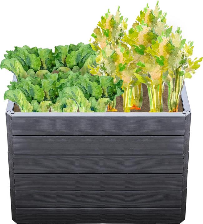 Produktbild Graf Hochbeet klassisch Garantia ERGO Quadro M 75 inkl. Flora-Wassersparsystem 80 x 60 x 75 cm wood