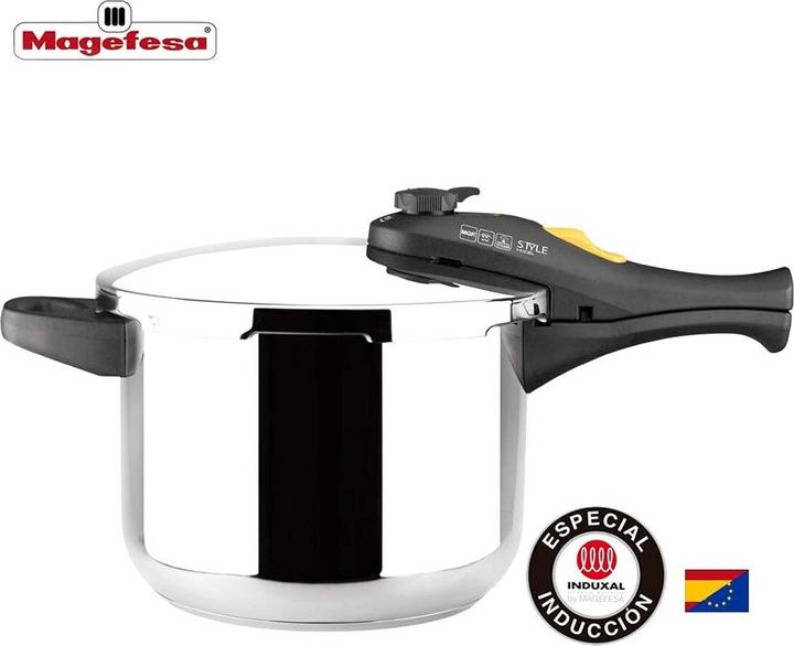 Actual product image Magefesa Style Trio Pressure Cooker with Five Safety Systems (Steam cooker, Stainless steel)