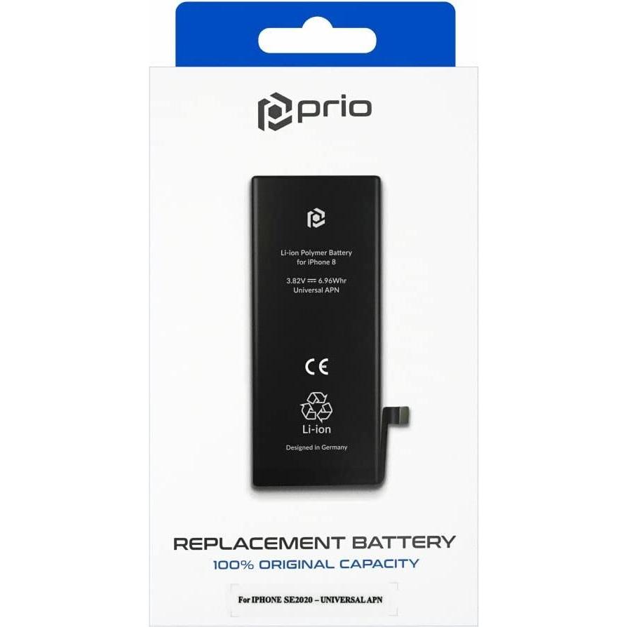 prio Akku (Universal APN) (Akku, iPhone SE (2020)), Mobilgerät Ersatzteile, Schwarz