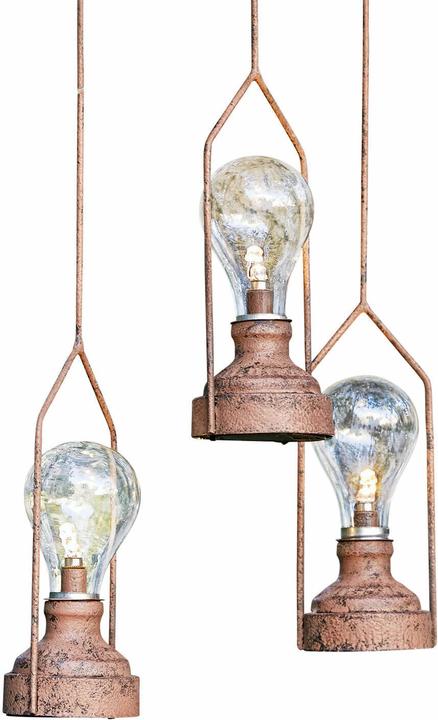 Immagine prodotto Loberon Set di 3 lanterne a LED da appendere Chambéry, marrone antico