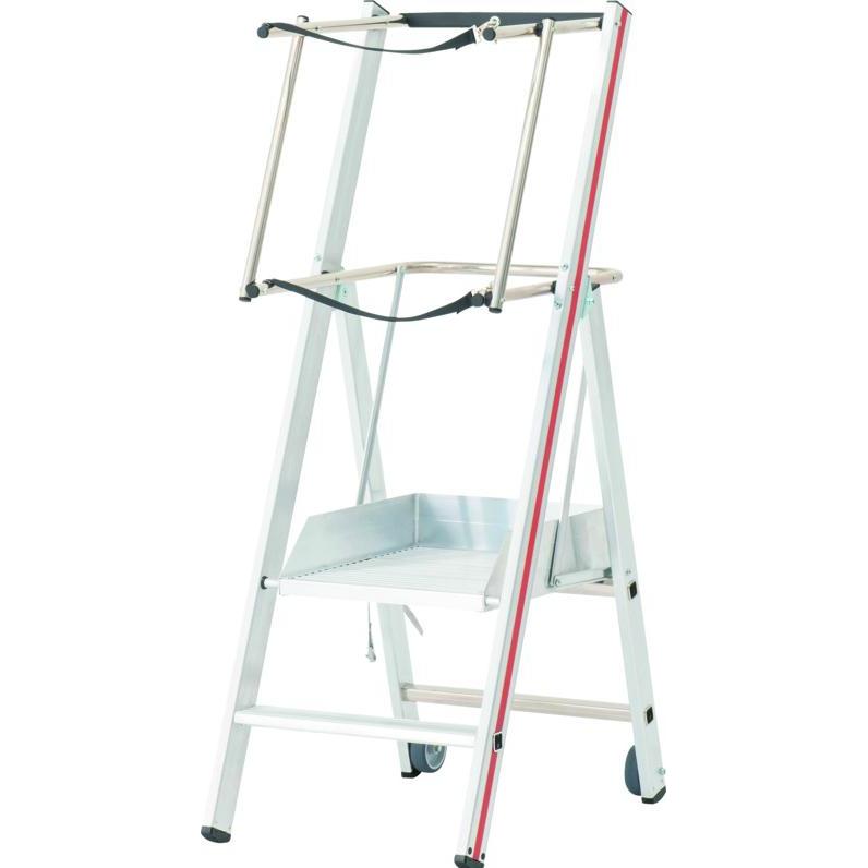 Hymer-Leitern, Leiter + Gerüst, Plattformleiter 8383 ProTect C (Plattformleiter, 161 cm)