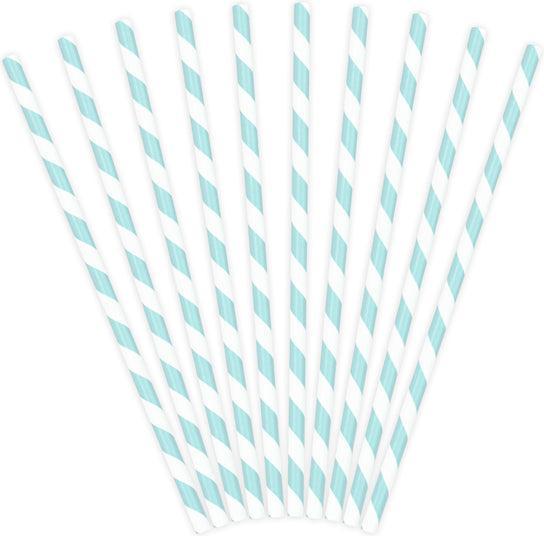 Actual product image Partydeco Paper straws with gold matte stripes (10 pcs.) (10 x)