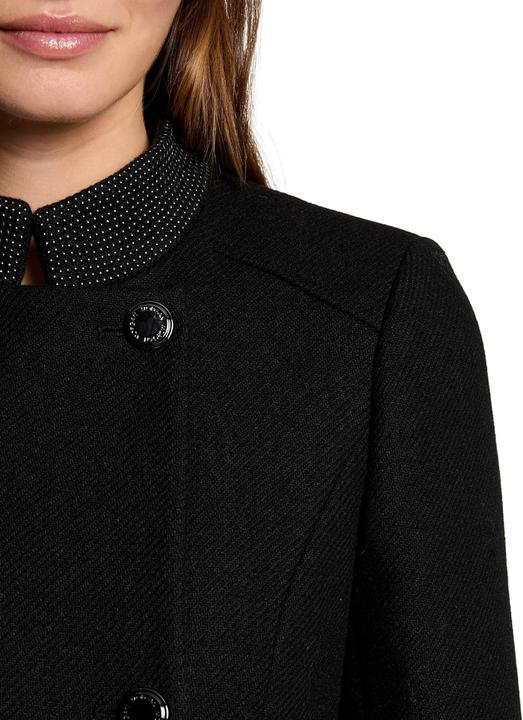 Actual product image Morgan Half-Length Straight Jacket with Double Button Closure and Standing Collar